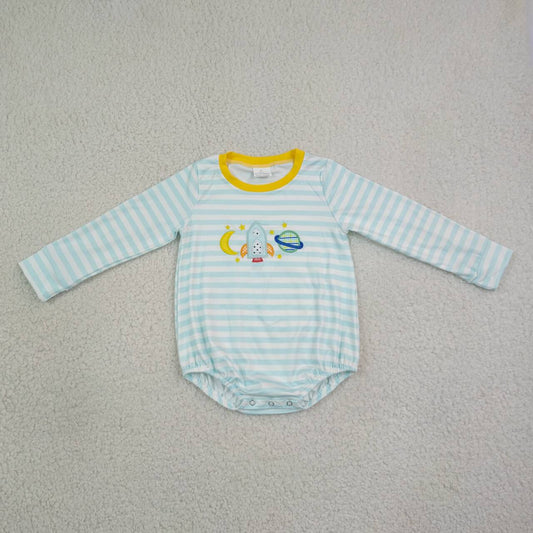 Toddle baby boy long sleeve embroidery romper preorder