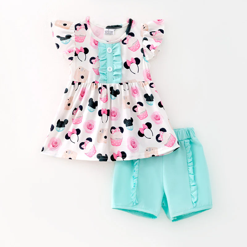 Baby girl cartoon design summer clothes