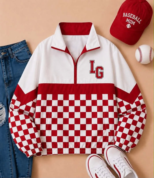 Kids custom team print long sleeve pullover top