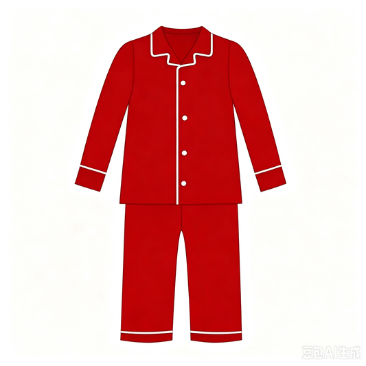 Adult women Christmas design long sleeve milk silk pajama set