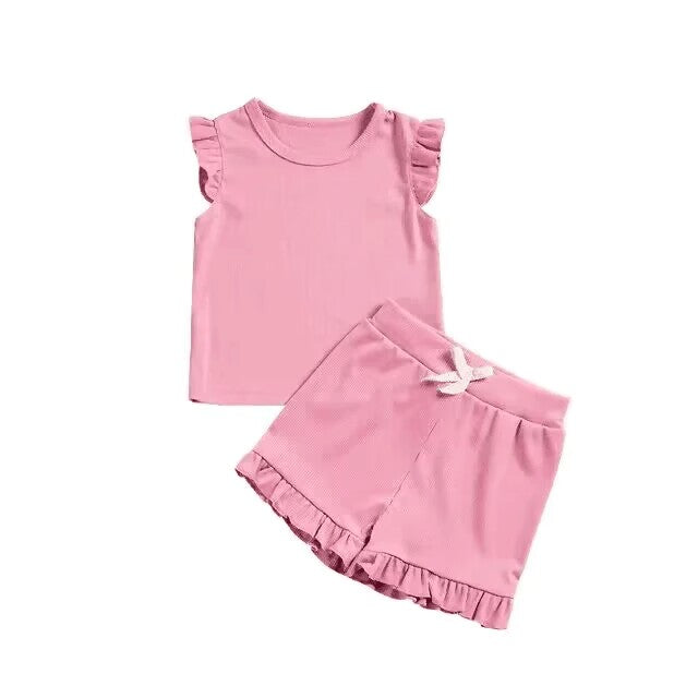 infant baby girls pink summer outfit