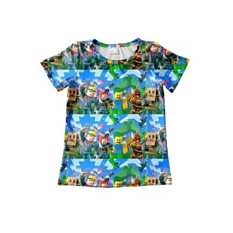 toddle baby boy short sleeve cartoon shirt