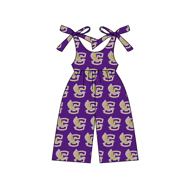 Toddle baby girls team design jumpsuit