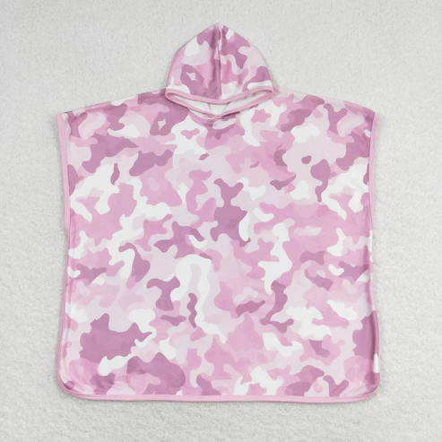 wholesale baby girls brown camo hooded towel