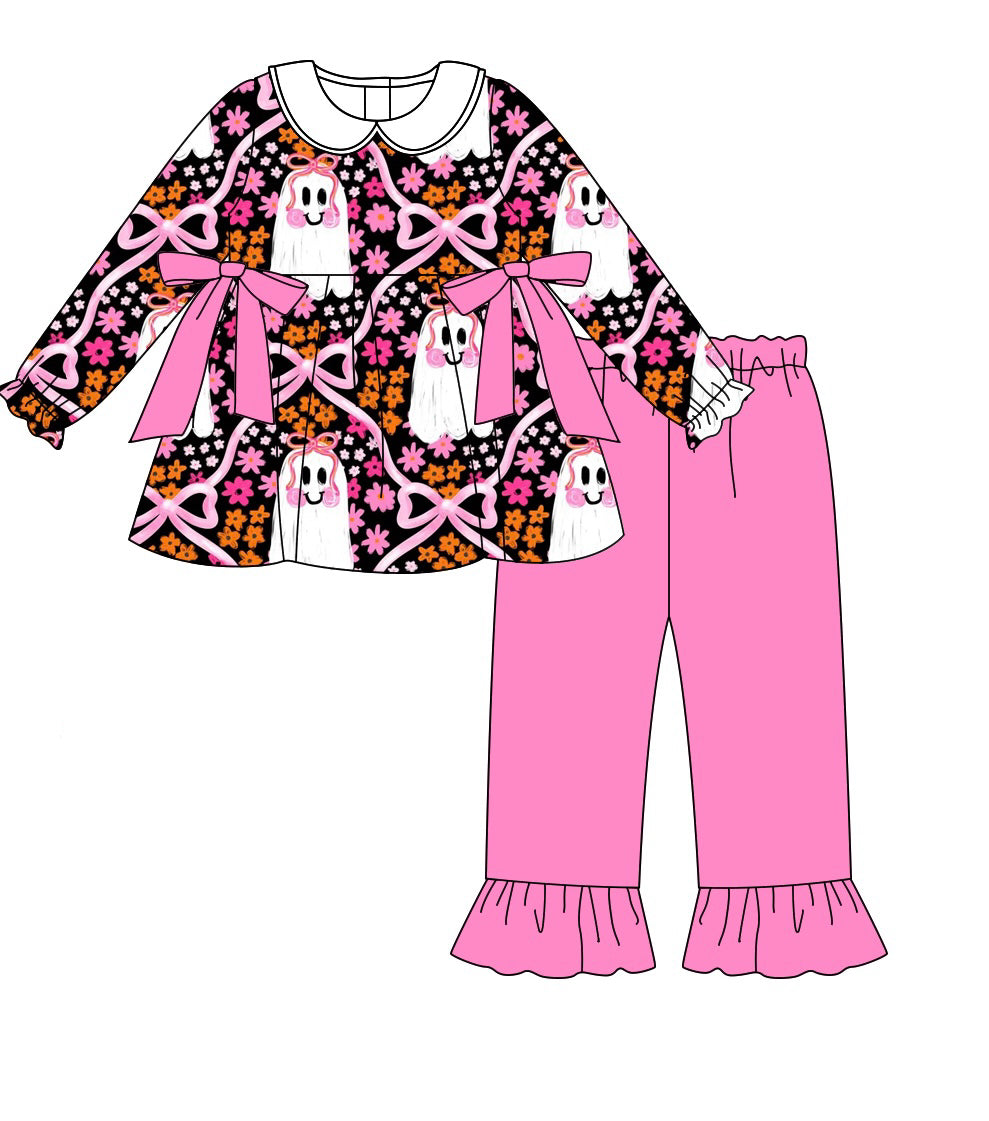 toddle girl Halloween ghost deisgn outfit