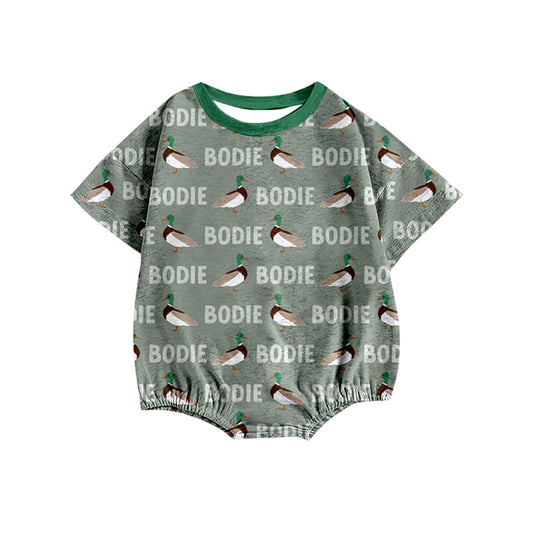 infant baby short sleeve mallard duck romper