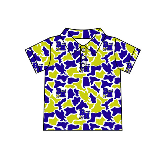 Kids baby short sleeve custom team pullover top