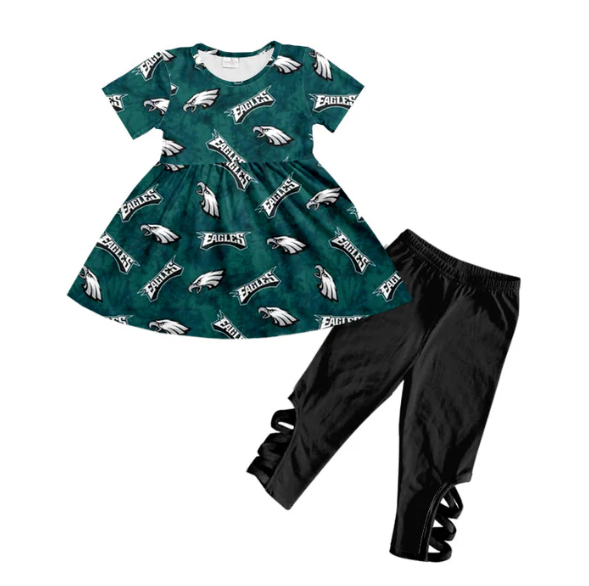 baby girl  eagles team design outfit