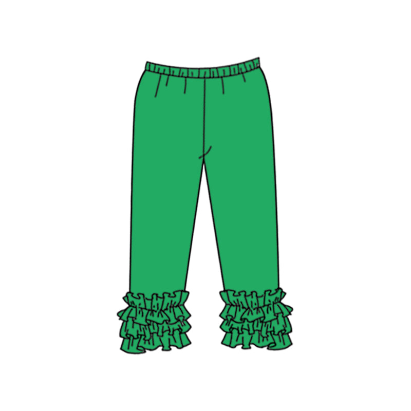 baby girls green cotton leggings pants