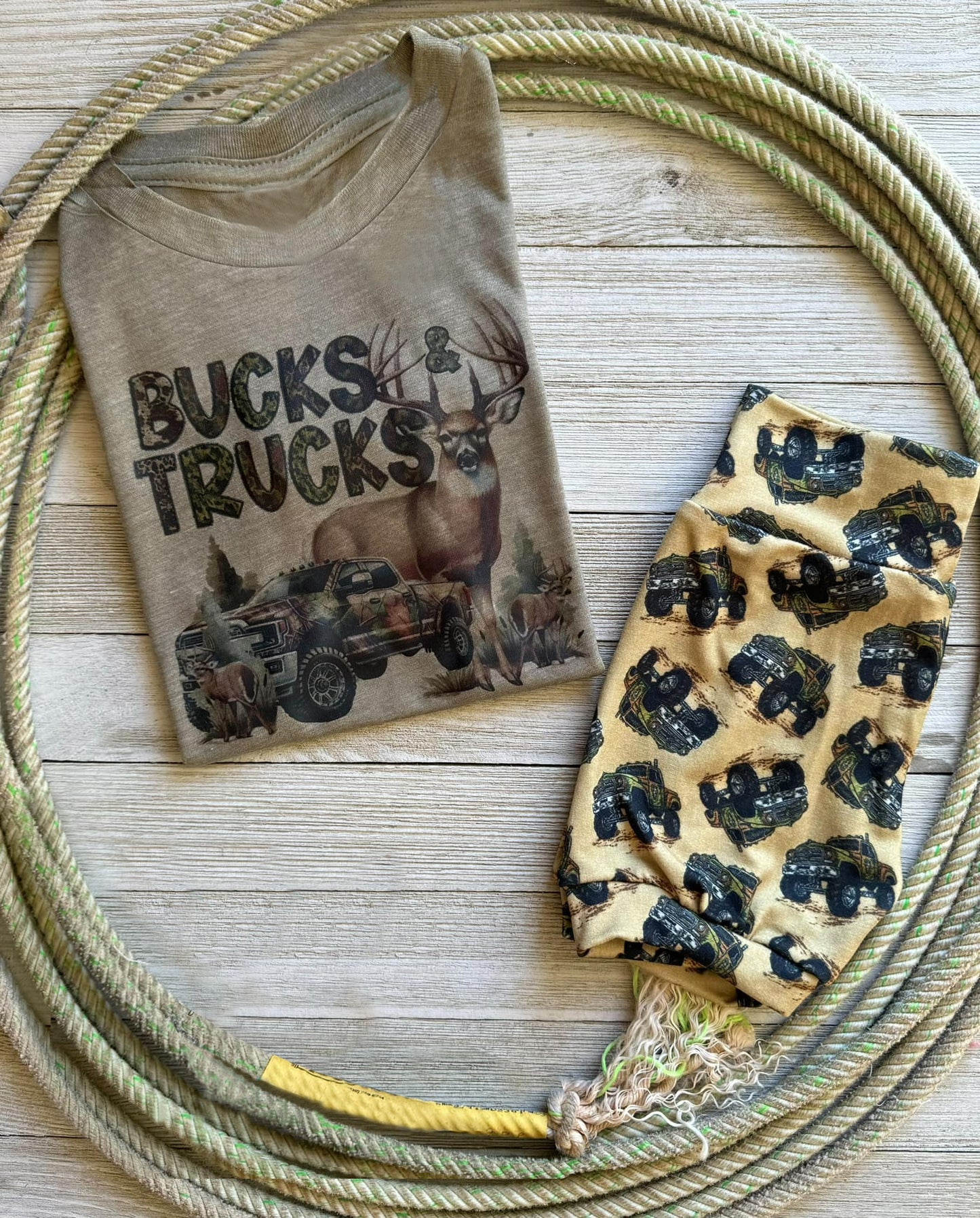 bucks trucks baby boy short outfit