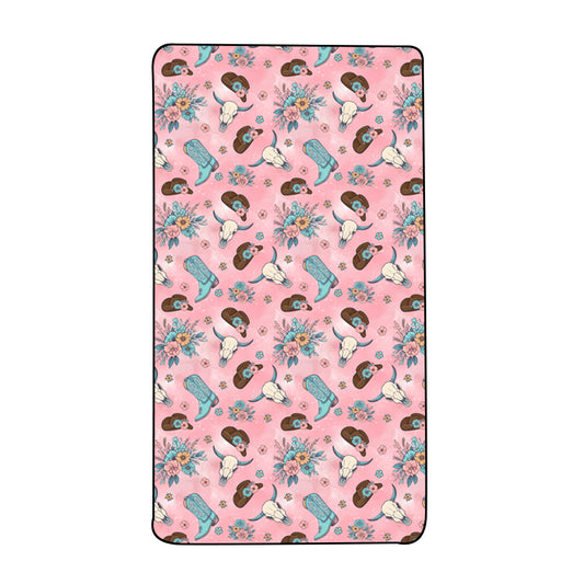 infant baby cowgirl wholesale western floral bed sheet