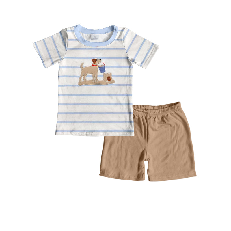 Baby boy dog print summer clothes