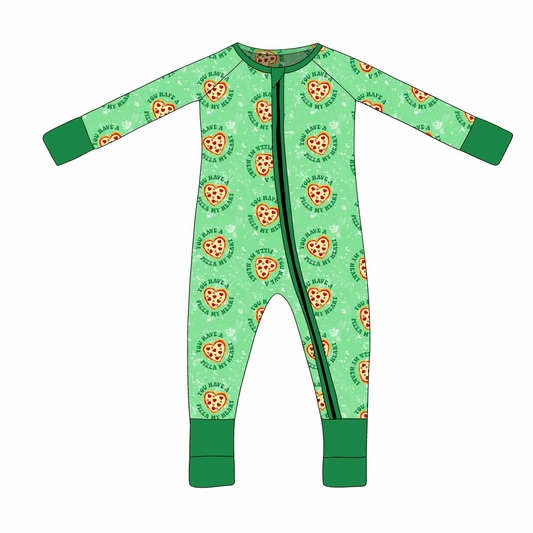 toddle baby boy pizze heart romper