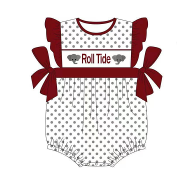 baby girl  elephant college team romper