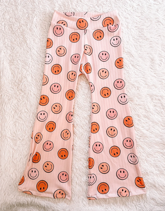 wholesale baby girls smile face milk silk bell bottoms