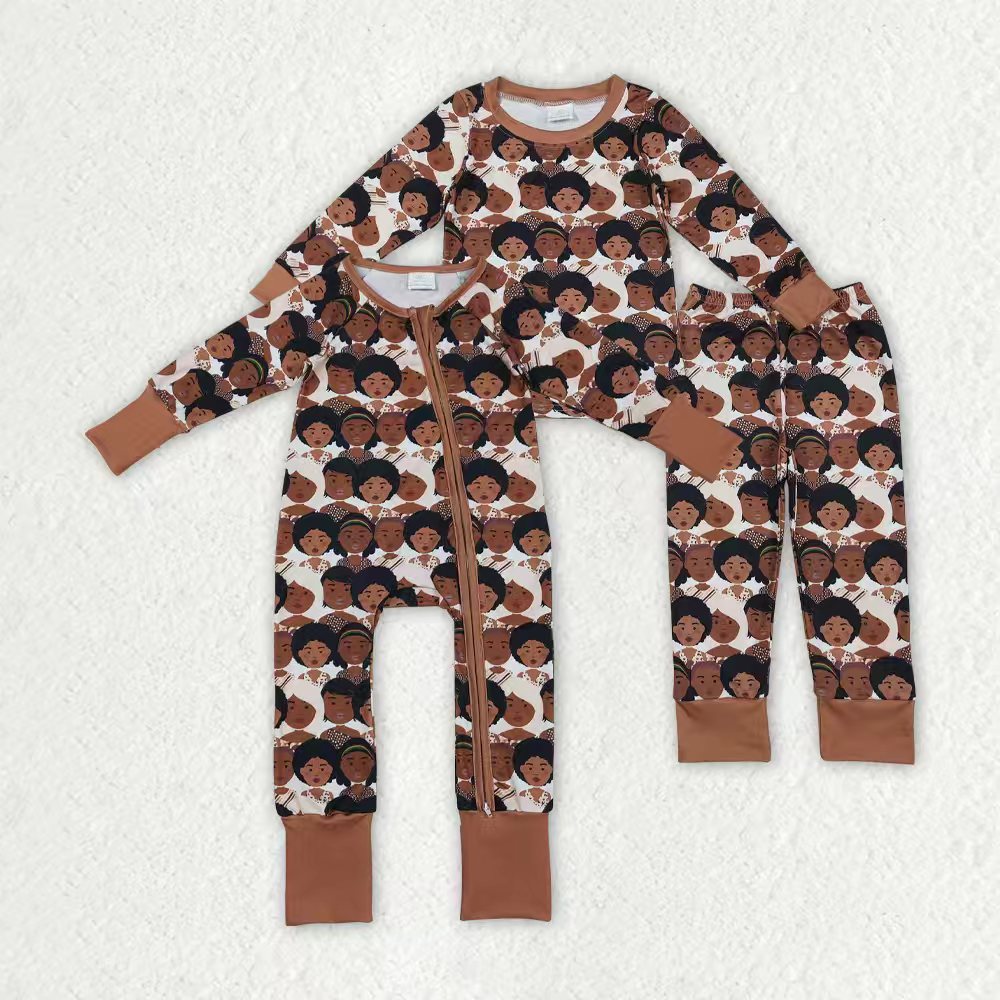 Black history kids baby girl long sleeve outfit