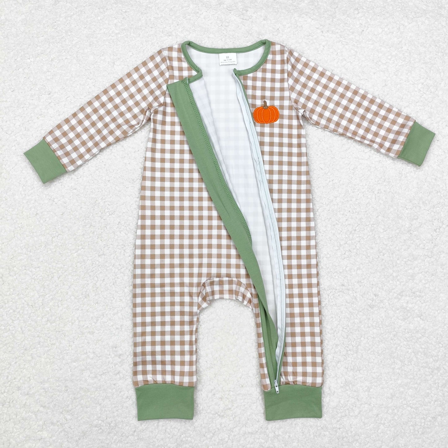 sister brother embroidery fall pumpkin matching clothing set