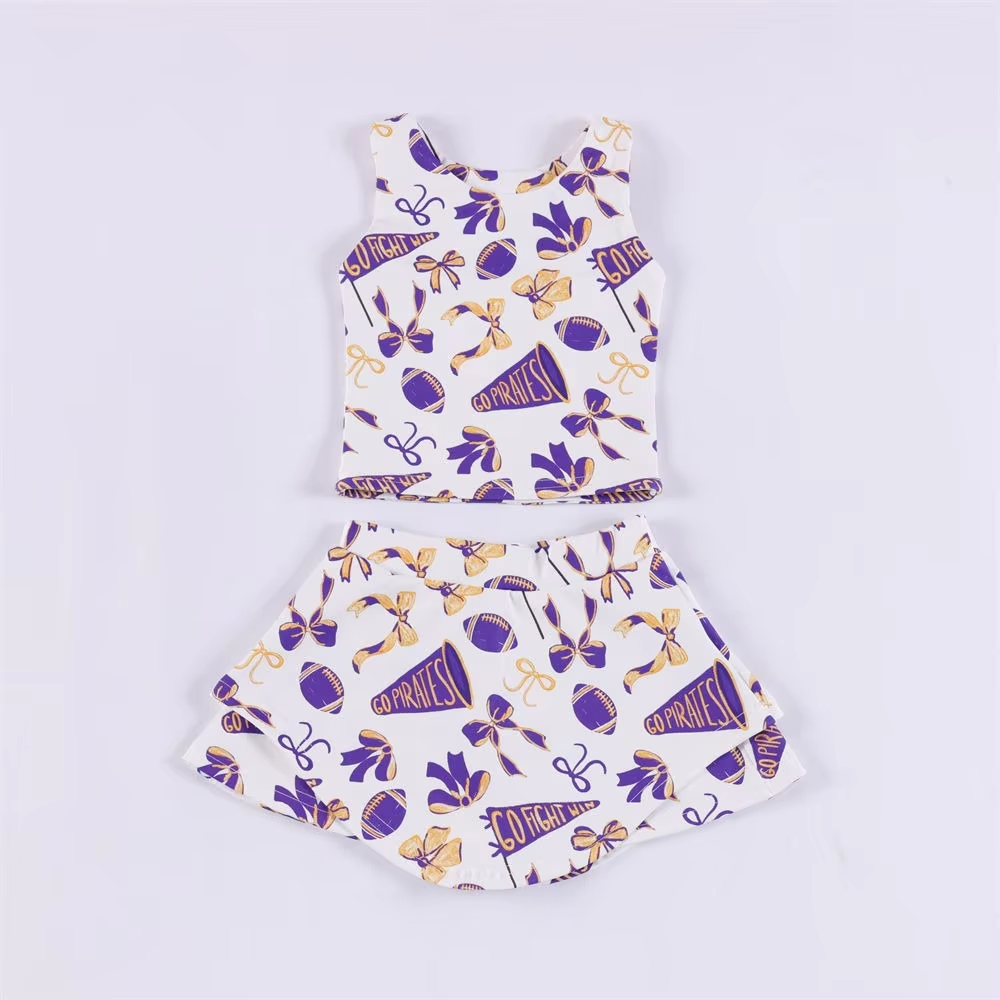 toddle girls custom team style skirt set