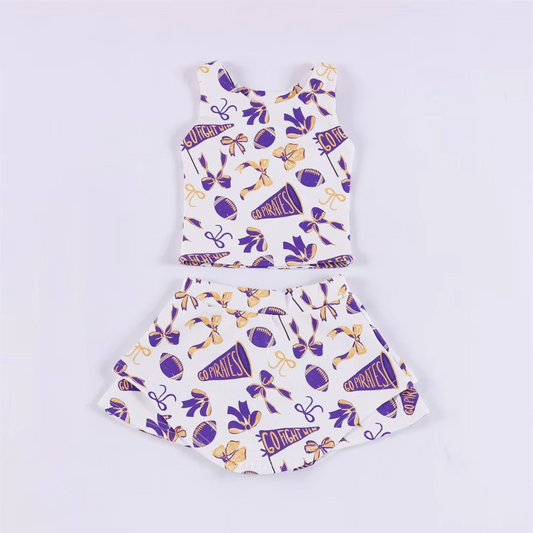 toddle girls custom team style skirt set