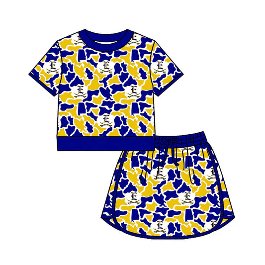 Custom team top matching skorts girl summer outfit