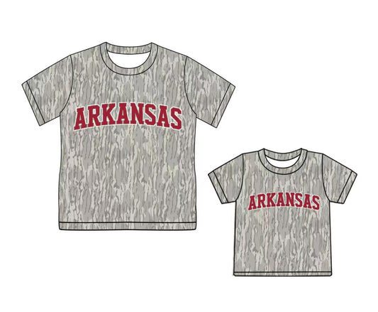 Mommy and Me Arkansas team design summer short sleeve top