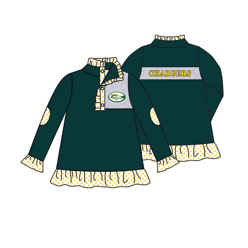baby girl long sleeve custom team design pullover