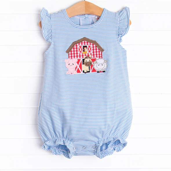 toddle baby girl summer farm animal romper
