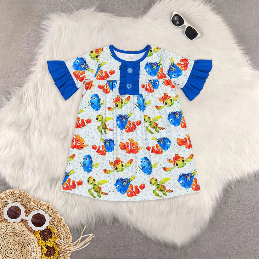 infant baby boy cartoon fish turtle outfit