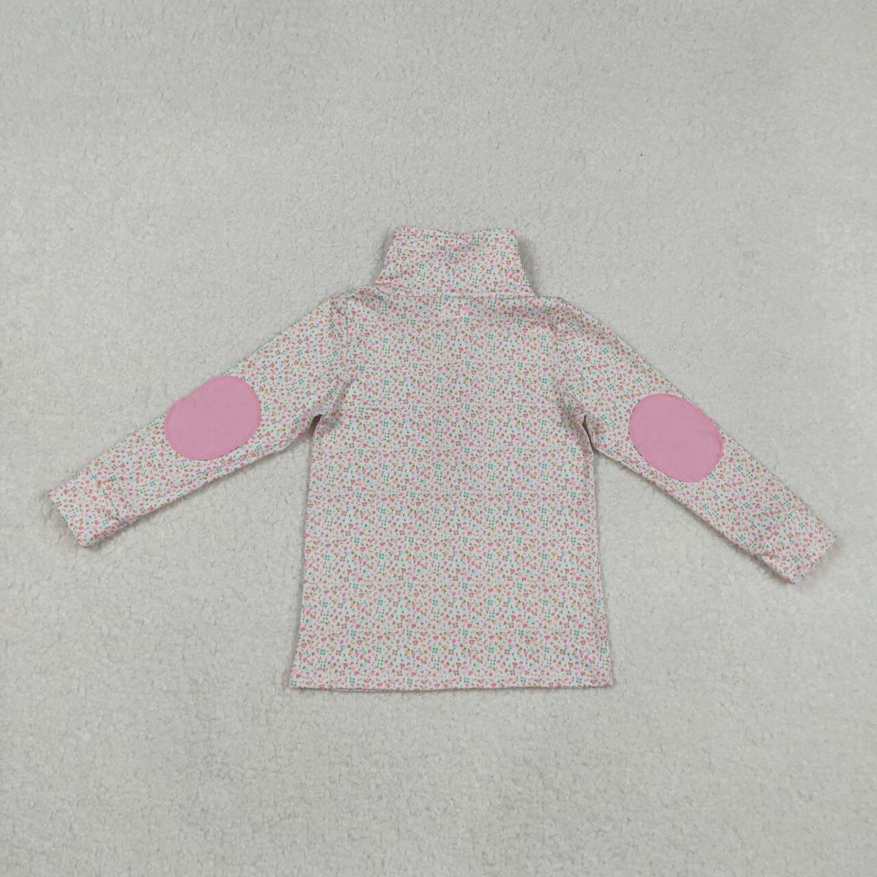 Baby girl long sleeve pink floral pullover top
