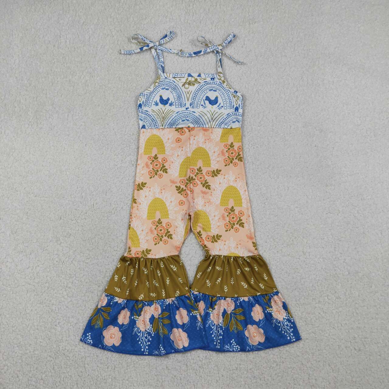 Toddle girls farm chicken design jumpsuit