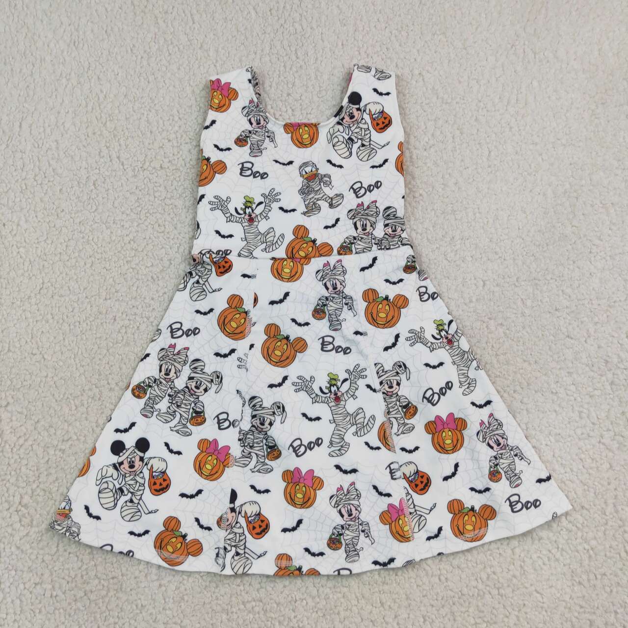 Halloween pumpkin cartoon mouse girls yoga design dress