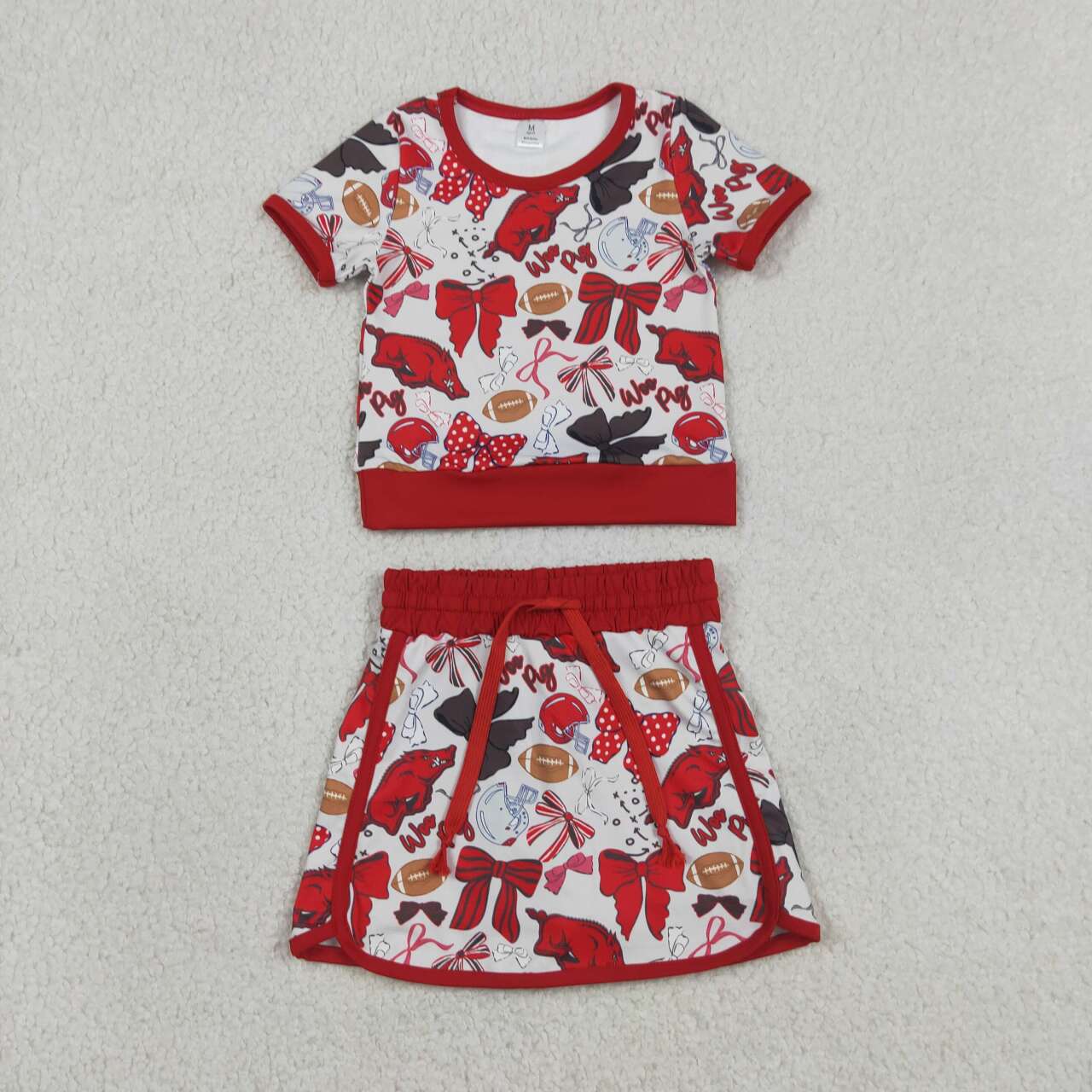 Football team design baby girl summer yoga outfit