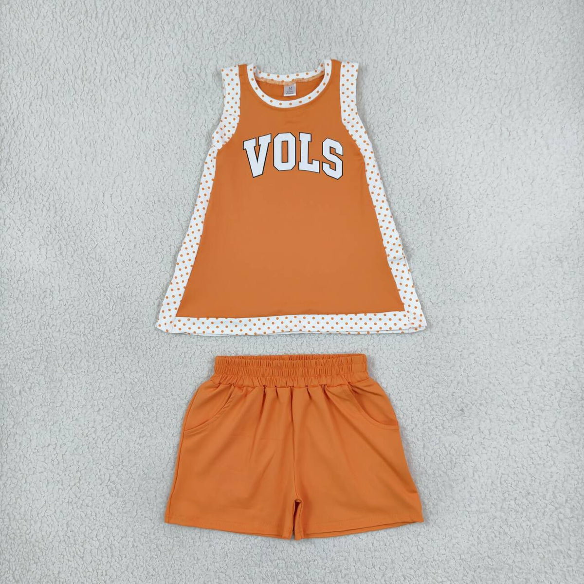 Vols sleeveless yoga pullover top matching shorts girls outfit