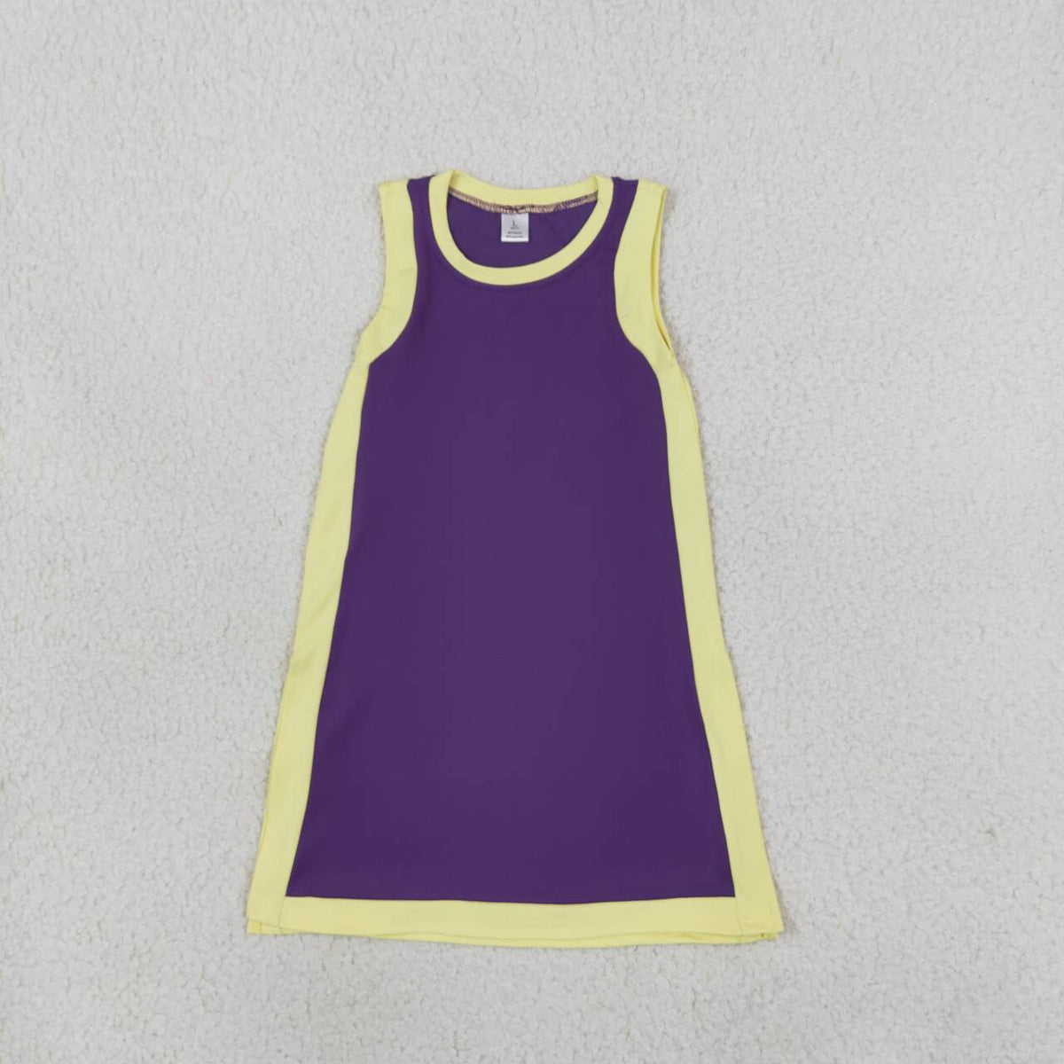 Purple color girls summer yoga dress