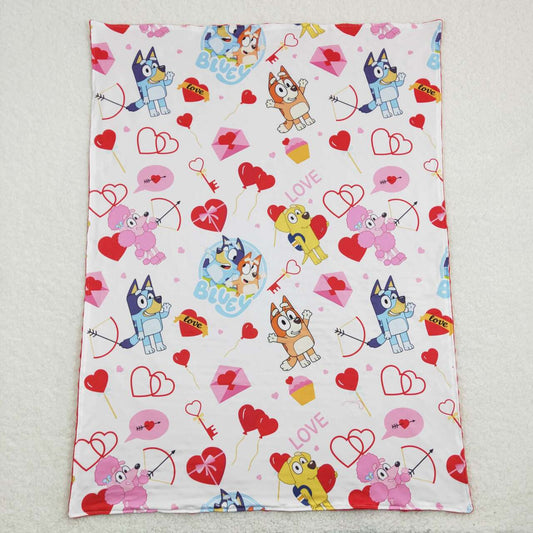 infant toddle girls valentines heart fleece blanket