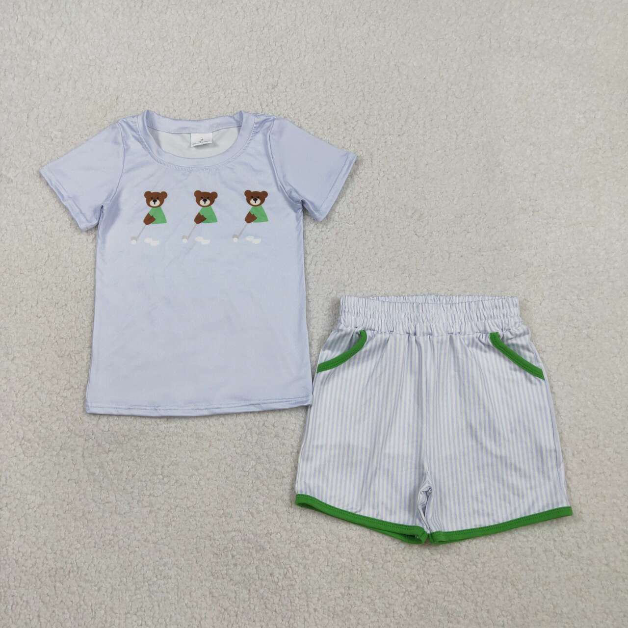 Golf top matching shorts boy summer outfit