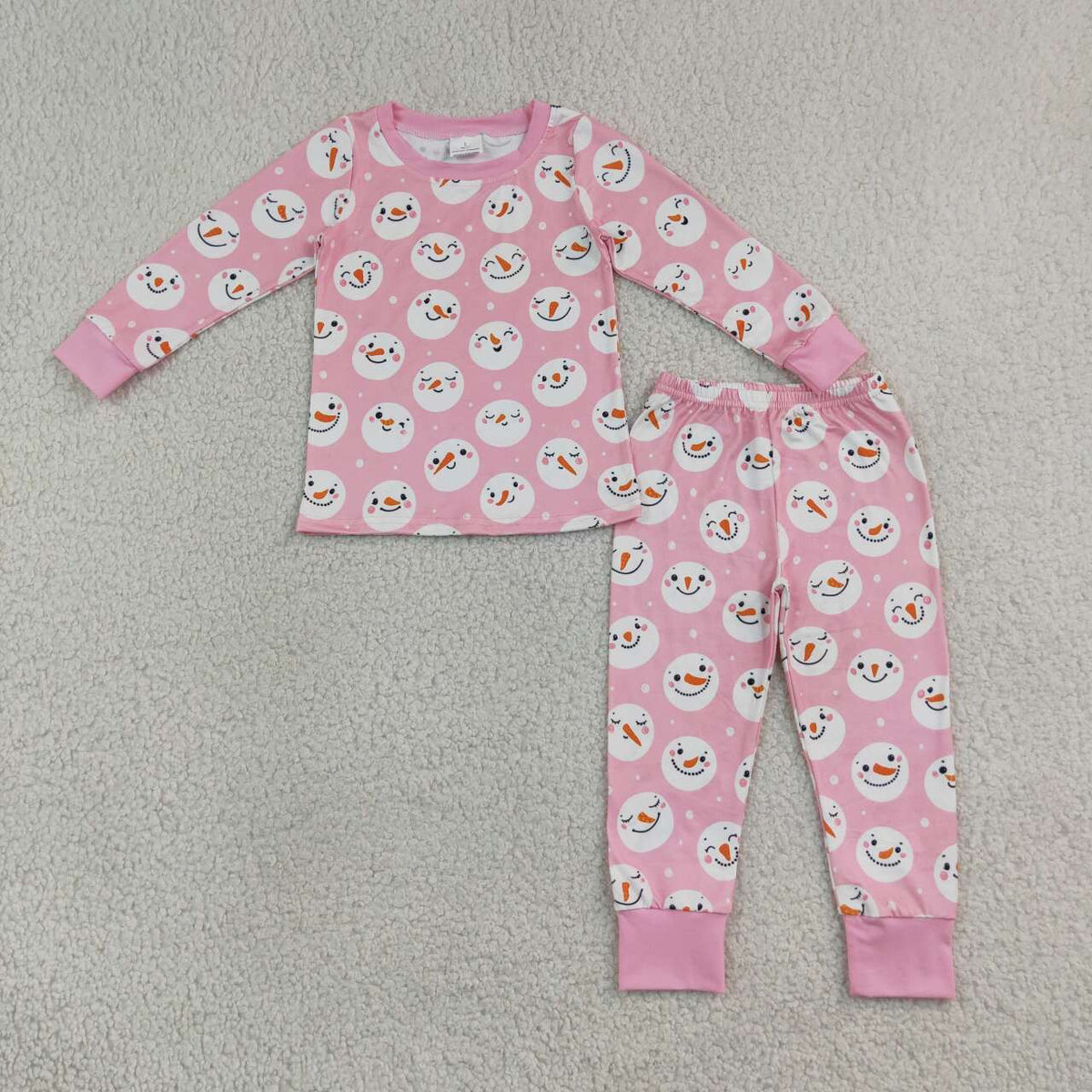 Long sleeve Christmas snowman top matching pants girl wholesale factory price outfit