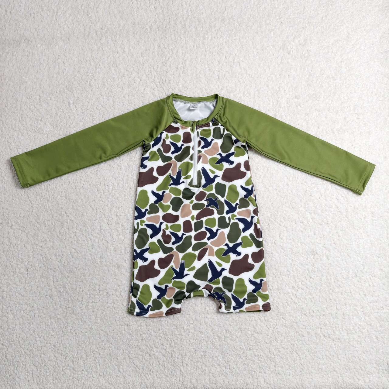 One piece deer camo boy summer swimwear