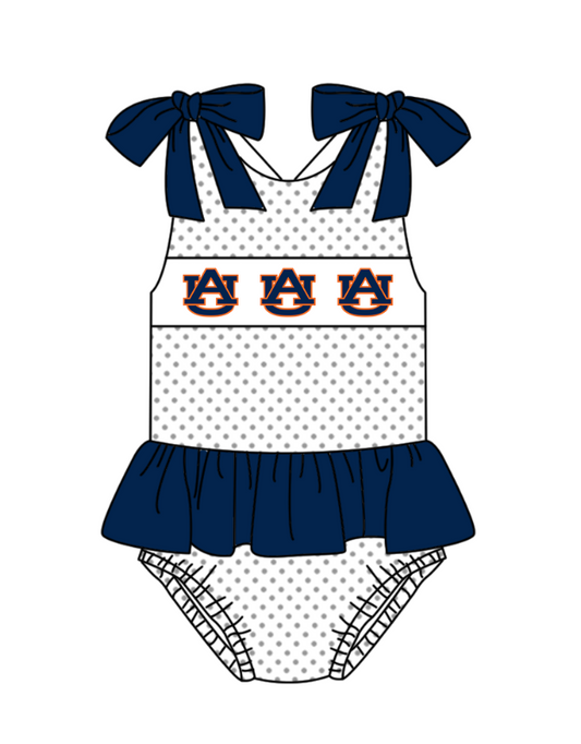 Girls one piece custom team design swimwear