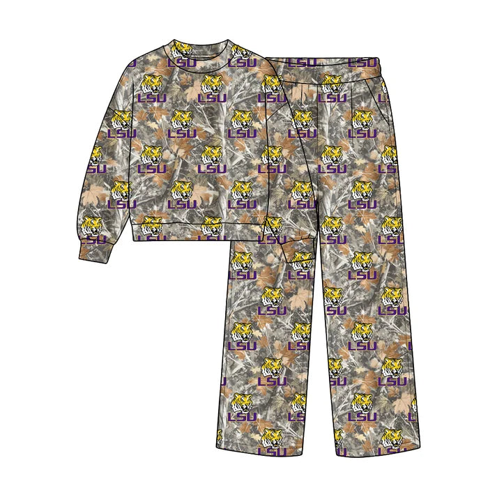 Toddle kids custom louisiana team design boy long sleeve clothes wholesale price