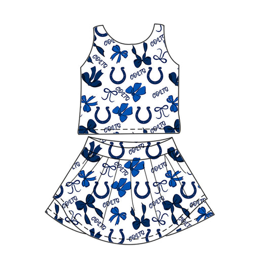 Toddle girls wholesale custom magic design skirt set
