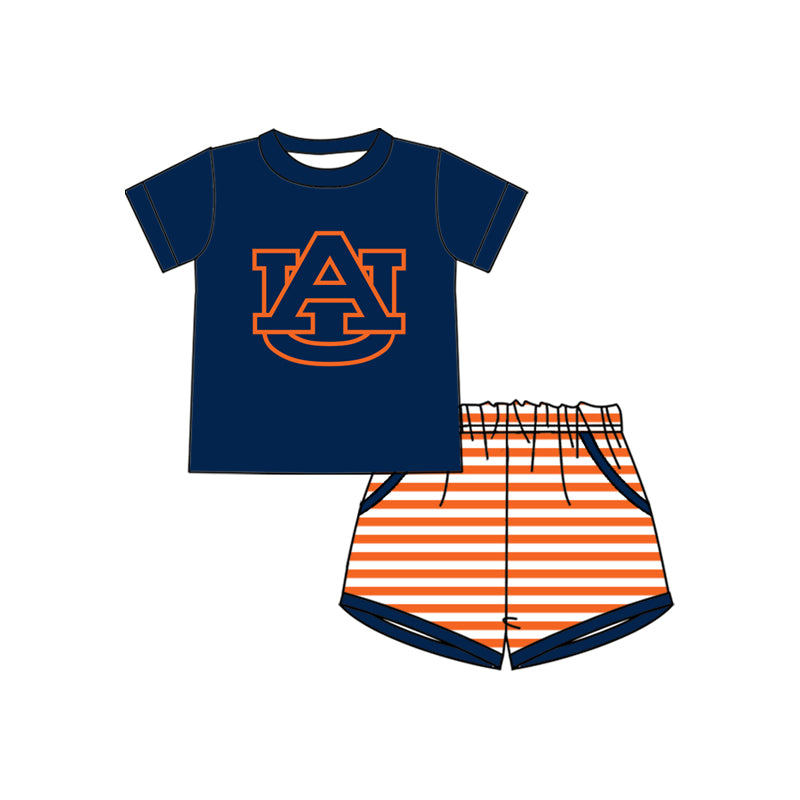 Custom uk team top matching shorts boy summer outfit