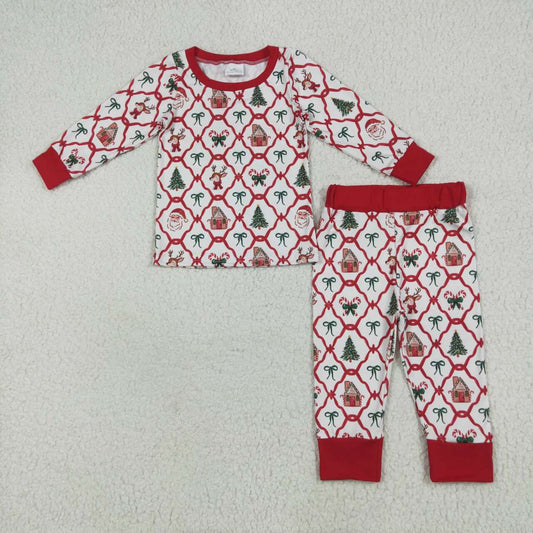 Toddle girls Christmas Santa long sleeve pajama set clothes