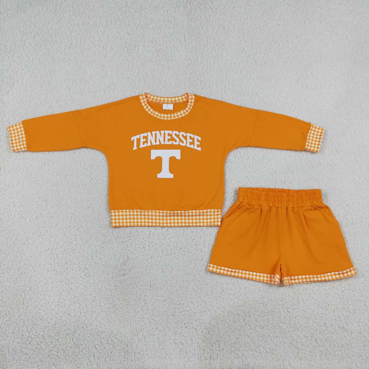 Tennessee long sleeve pullover vinyl top matching shorts girls outfit