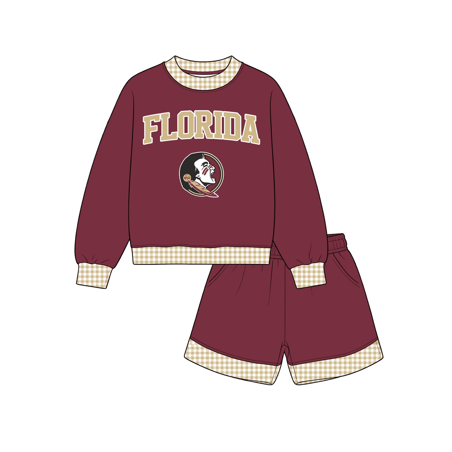 Toddle kids custom Florida team design long sleeve outfit