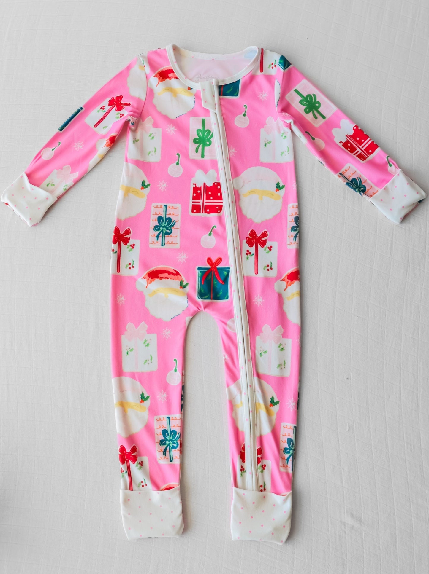 baby girls christmas fall winter zip romper