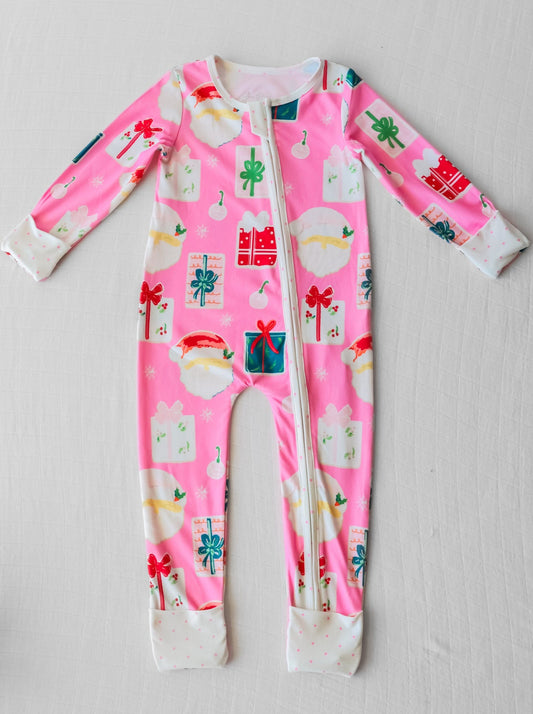 baby girls christmas fall winter zip romper