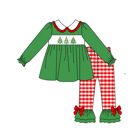 baby girl Christmas tree fall winter outfit