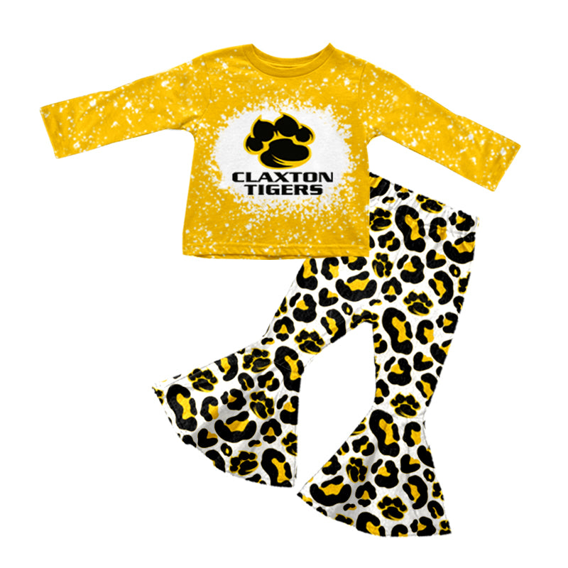 baby  girls team design bell bottoms outfit