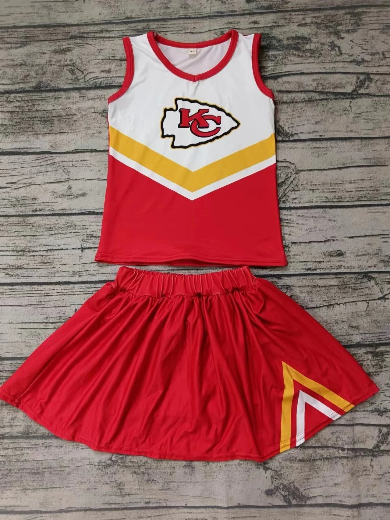 baby girls cheer skirt 2pcs outfit